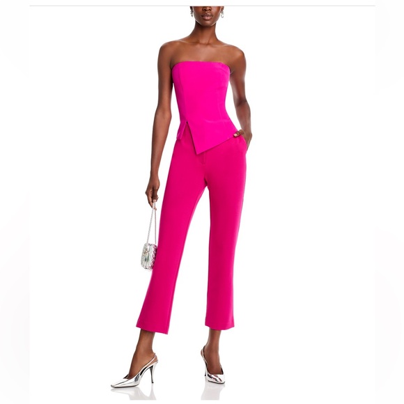 Milly Vibrant Pink Cropped Top - Picture 4 of 5